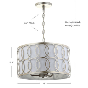 Loop 16" Metal LED Pendant - JONATHAN Y